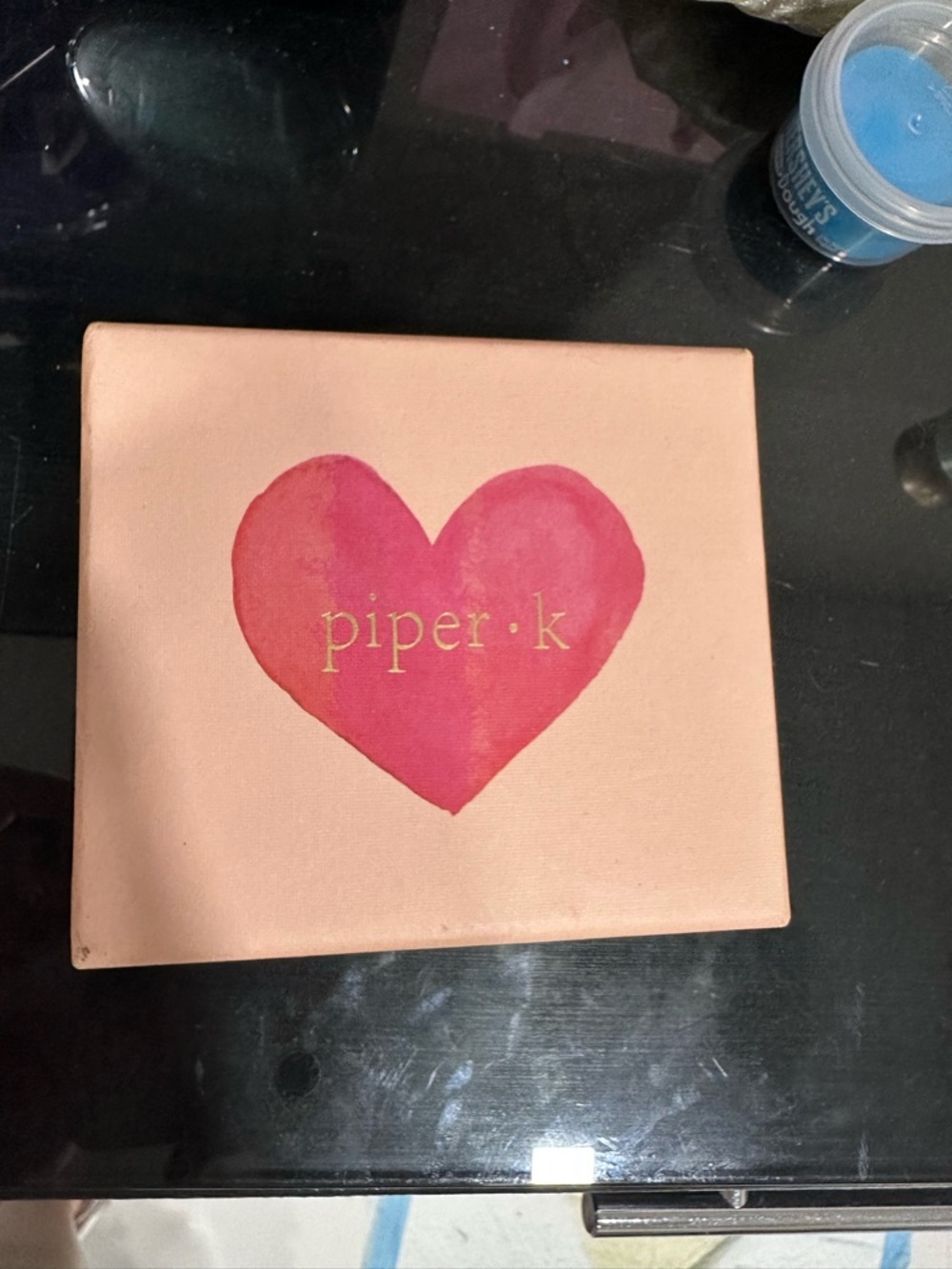 piper•k Pink Heart Earrings Jewelry Box
